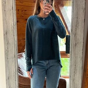 Women's Teal Long Sleeve Lightweight Sweatshirt